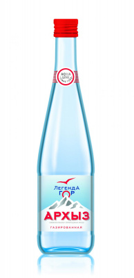 Вода "Легенда гор Архыз" 1л., с газом (6 шт.)